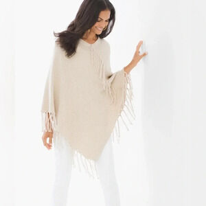 Chico's One Size Jane Shimmer Poncho NEW!